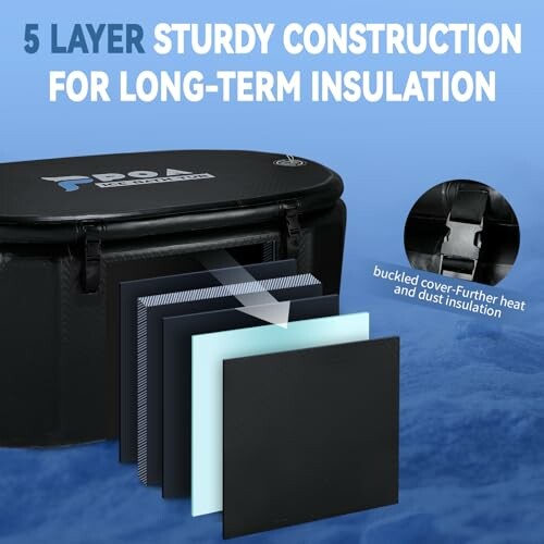 Diagram illustrating 5-layer insulation construction for a product.